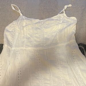White Eyelet Cami Dress